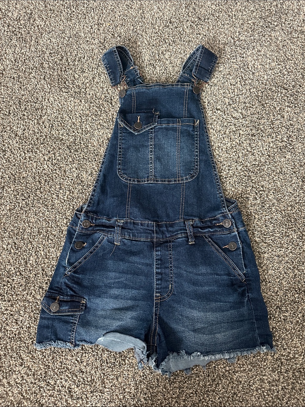 Wallflower Dark Blue Denim Shortalls for Girls